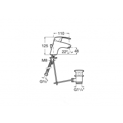 Смесител за умивалник Roca Monodin - A5A3007C00 Смесител за умивалник Roca Monodin - A5A3007C00