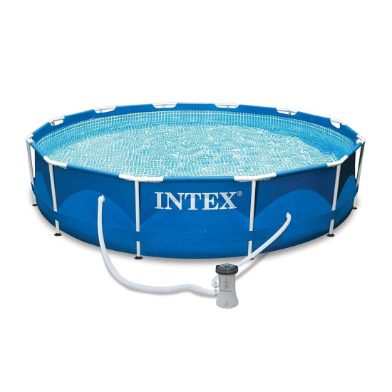 Сглобяем басейн INTEX с конструкция и филтърна помпа, 366 х 76см.
