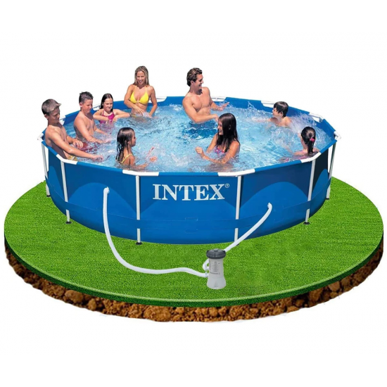 Сглобяем басейн INTEX с конструкция и филтърна помпа, 366 х 76см.