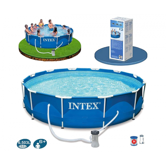 Сглобяем басейн INTEX с конструкция и филтърна помпа, 366 х 76см.