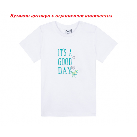 Тениска 3Pommes City Rock, момче, 9-12 м., ръст: 80 см. - бяла Тениска 3Pommes City Rock, момче, 9-12 м., ръст: 80 см. - бяла