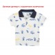 Тениска с яка 3Pommes Stay Wild, момче, 9-12 м., ръст: 80 см.