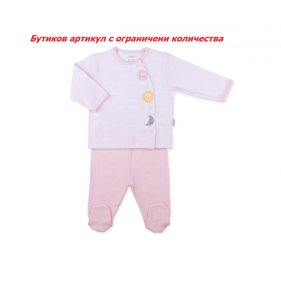 Комплект жилетка с ританки Kitikate, момиче, розови, ръст: 68, 6-9 м. Комплект жилетка с ританки Kitikate, момиче, розови, ръст: 68, 6-9 м.
