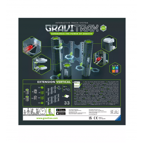 Настолна игра Ravensburger Mini GraviTrax Pro Starter Set Vertical - малък стартов комплект Настолна игра Ravensburger Mini GraviTrax Pro Starter Set Vertical - малък стартов комплект