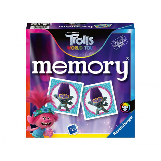 Настолна игра мемори Ravensburger 72 карти - Тролчетата 2: Турнето Настолна игра мемори Ravensburger 72 карти - Тролчетата 2: Турнето