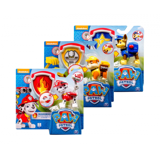 Екшън куче със значка Paw Patrol, асортимент Екшън куче със значка Paw Patrol, асортимент
