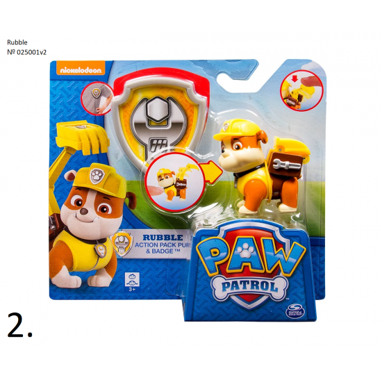 Екшън куче със значка Paw Patrol, асортимент Екшън куче със значка Paw Patrol, асортимент
