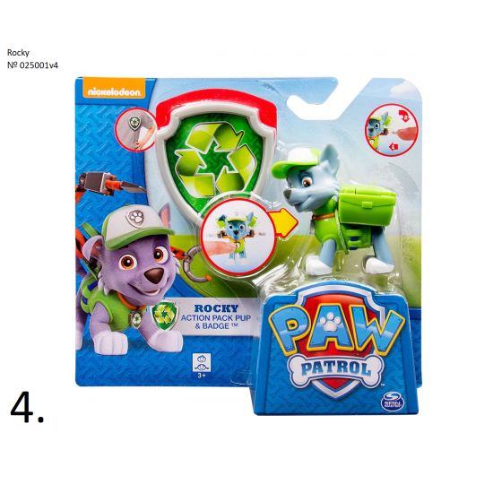 Екшън куче със значка Paw Patrol, асортимент Екшън куче със значка Paw Patrol, асортимент