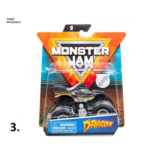 Автомобил Monster Jam, 1:64, асортимент