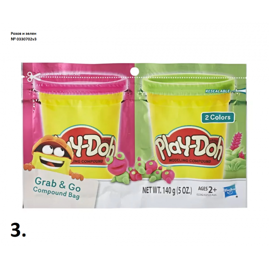 Play Doh - Пластелин в пликче 2 цвята, асортимент