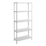 Метален стелаж BASIC 170x75x30 см, до 75 кг на рафт - бял Метален стелаж BASIC 170x75x30 см, до 75 кг на рафт - бял