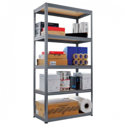 Метален стелаж STAR 180х75х35 см, до 275 кг на рафт - сив Метален стелаж STAR 180х75х35 см, до 275 кг на рафт - сив