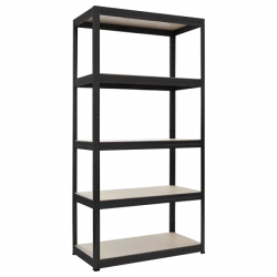 Метален стелаж STAR 180x90x40 см, до 350 кг на рафт - черен Метален стелаж STAR 180x90x40 см, до 350 кг на рафт - черен