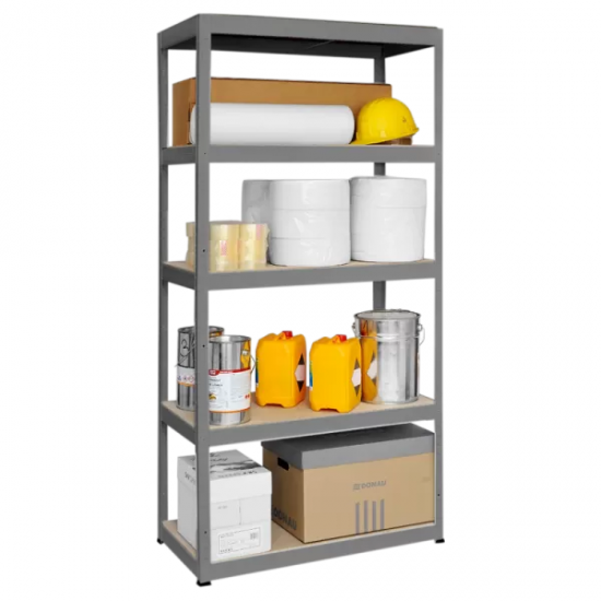 Метален стелаж STAR 180x90x45 см, до 350 кг на рафт - сив Метален стелаж STAR 180x90x45 см, до 350 кг на рафт - сив