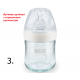Бебешко стъклено шише Nuk Natural Sense 120мл. силикон S, асортимент